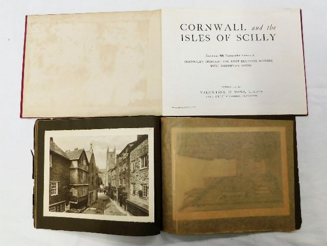 Two books: Cornwall and the Isles of Scilly 56 Photographic Pictures by Valentine & Sons and one oth