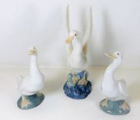 Three Nao Geese tallest being approx 7.5" tall