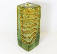 A heavy art glass vase approx 8.25" tall