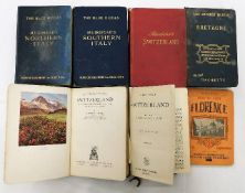 Seven guide books including Baedekers Switzerland and Muirhead's Northern Italy