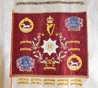 A WW1 embroidery 14th Royal Irish Dragoon Guards on silk