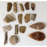 Collection Neolithic stones and points from French digs