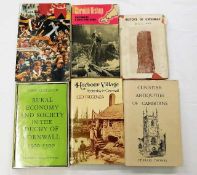 Six Cornish themed books including Christian Antiquities of Camborne by Charles Thomas