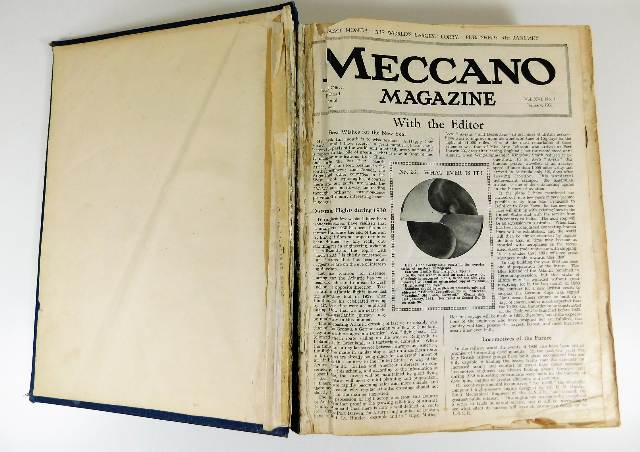 Hardcover book of Meccano Magazine 1931, spine detached
