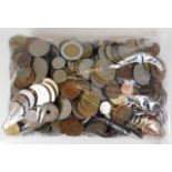 A bagged quantity of mixed coinage