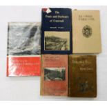 Five Cornish related books including History of Cornish China Clay Industry by R M Barton