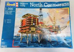 A Revell 1:200 scale model kit of the North Cormorant Offshore Oil rig