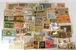 A quantity of mixed vintage bank notes