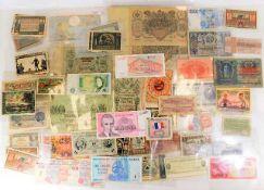 A quantity of mixed vintage bank notes