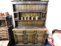 George III style oak dresser Titchmarsh & Goodwin