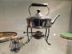 Mappin & Webb Silver plated spirit kettle and stan