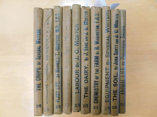 Ten volumes of Morton's Hand Books of the Farm