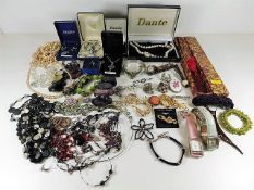 A large quantity of costume jewellery