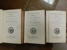 Three volumes of Latin books: P. Ovidii Nasonis Op