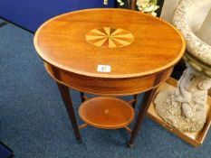 Edwardian style work table with inlaid top