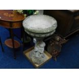 Garden bird bath and stand