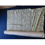 A roll of upholsters fabric