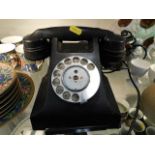 A bakelite telephone