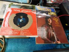 Quantity vinyl LPs inc Tom Jones, Cliff Richard an