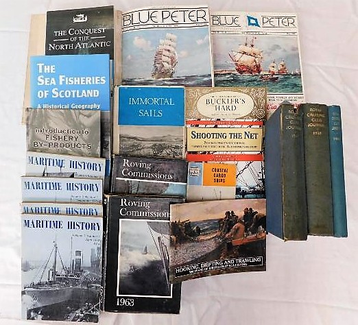 Eighteen books on maritime, sea faring and fishing