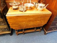 Antique dropleaf table with barley twist legs