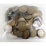 A quantity of pre 1947 coinage approx.680g
