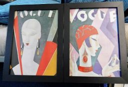 Two framed Vogue prints