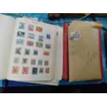 Seven stamp albums and some loose stamps