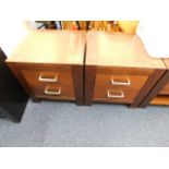 Pair of modern tables with soft close drawers