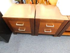 Pair of modern tables with soft close drawers