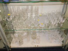 A quantity of glassware including Brierley cut gla
