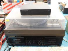 Dual 505 record player, a Marantz dual cassette de