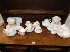 Minton Marlow floral teaset twinned with Wegewood