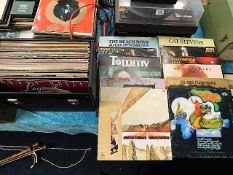 Case of approx 46 vinyl LPs including Lep Zeppelin