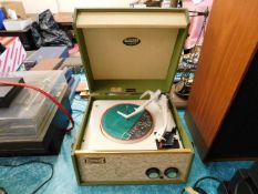 Dansett record player with a Garrard deck