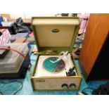 Dansett record player with a Garrard deck