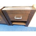 Modern table with soft close drawer