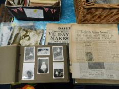 Wartime period newspapers with similar period phot