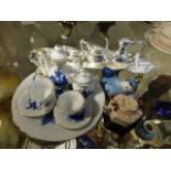 Two miniature dolls house tea sets and other minia