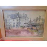 Three watercolours by Sutton of Plymouth Barbican