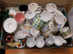 A quantity of mixed ceramics including six Hugo Bo