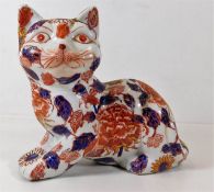 A Chinese porcelain cat with six character mark to
