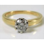 An 18ct gold solitaire ring set with approx. 1.2ct