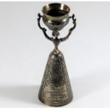 An Edwardian English silver wager cup by D & J Wel