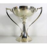 An Edwardian Weybridge Swimming Club art nouveau silver cup by Barker Bros. 1909 410g 7.75in