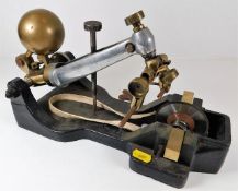 An antique brass & iron jewellers diamond cutter