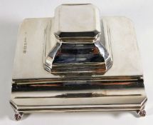 A silver inkwell & pen stand by Henry Matthews 191