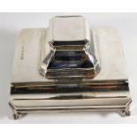 A silver inkwell & pen stand by Henry Matthews 191