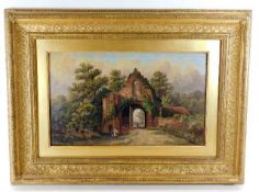 A 19thC. oil set within ornate gilt frame depictin