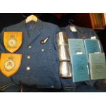 Two RAF uniforms belonging to navigator D. J. Dewdney, to include four log books & three inscribed p